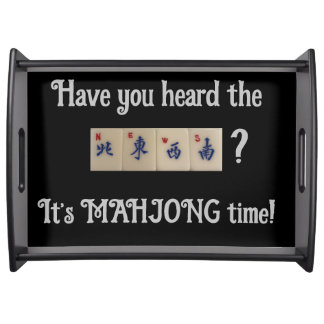 Mahjong tray with news in directional tiles