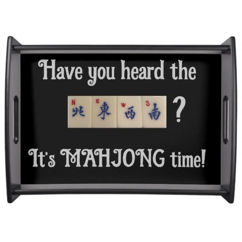 Mahjong tray with news in directional tiles