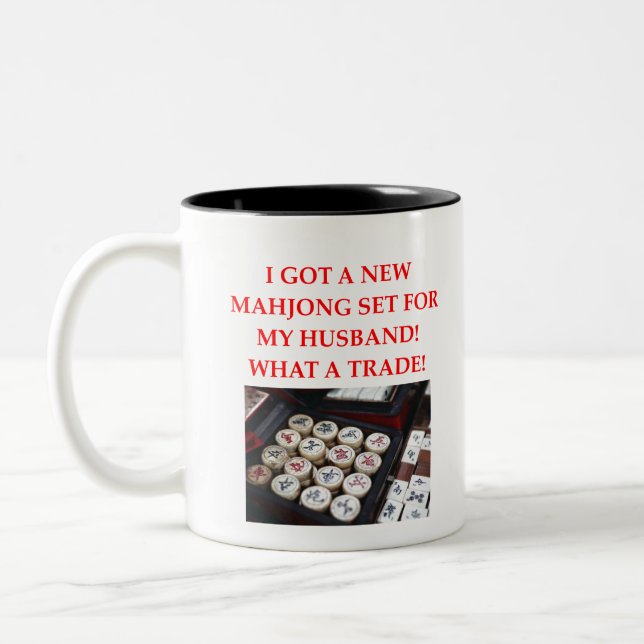 MAHJONG Two-Tone COFFEE MUG (Left)
