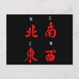 Mahjong Winds,Honor Suit,North,South,East,West (c) Postcard