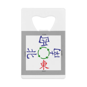 mahjong winds indicator credit card bottle opener