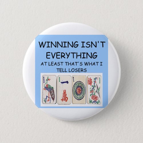 MAHJONG winner Pinback Button