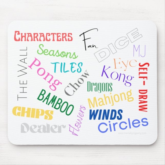 Mahjong Words Mouse Pad (Front)