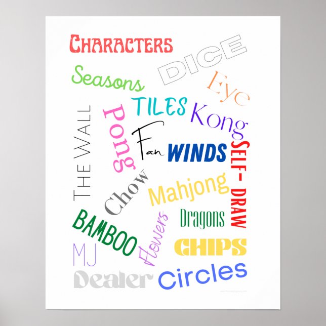 Mahjong Words Poster (Front)