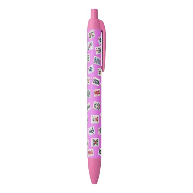 MahJongg tiles design on pink Pen (Bottom (Vertical))
