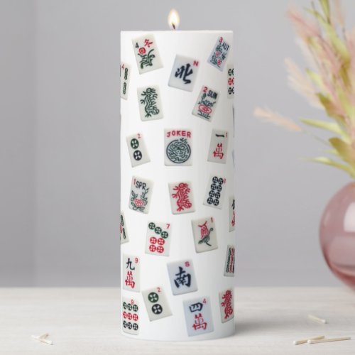 MahJongg tiles design  Pillar Candle