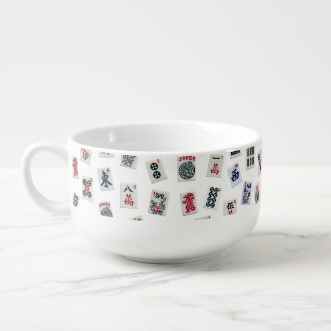 MahJongg tiles design  Soup Mug (Right)