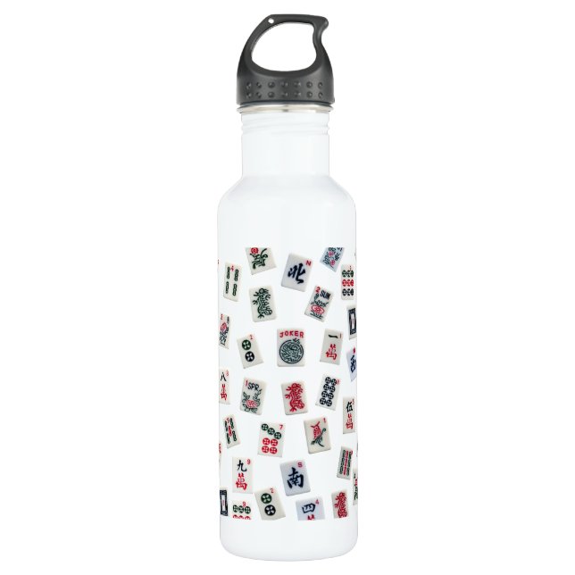 MahJongg tiles design  Stainless Steel Water Bottle (Front)