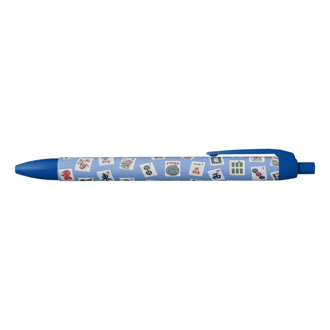 MahJongg tiles (symbols) on blue Pen (Top)