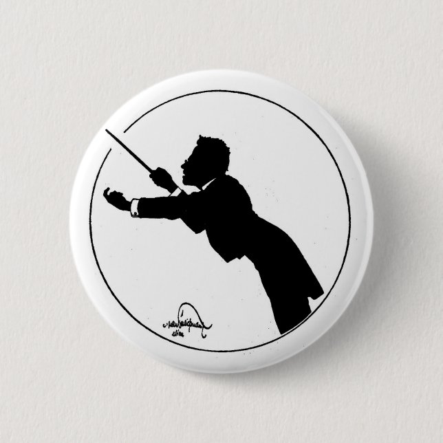 Mahler Conducting Pinback Button (Front)