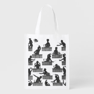 Mahler Conducting Silhouettes by Otto Bohler Grocery Bag