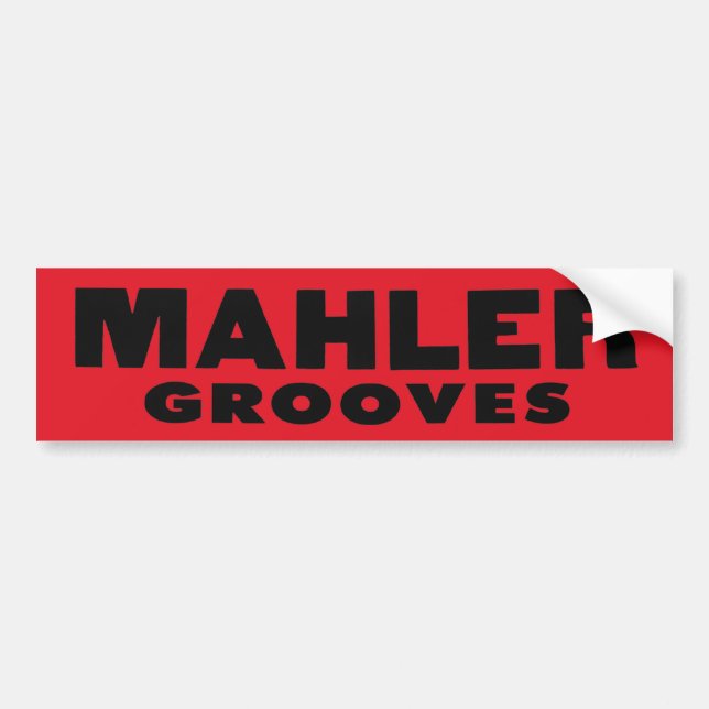 Mahler Grooves Bumper Sticker (Front)