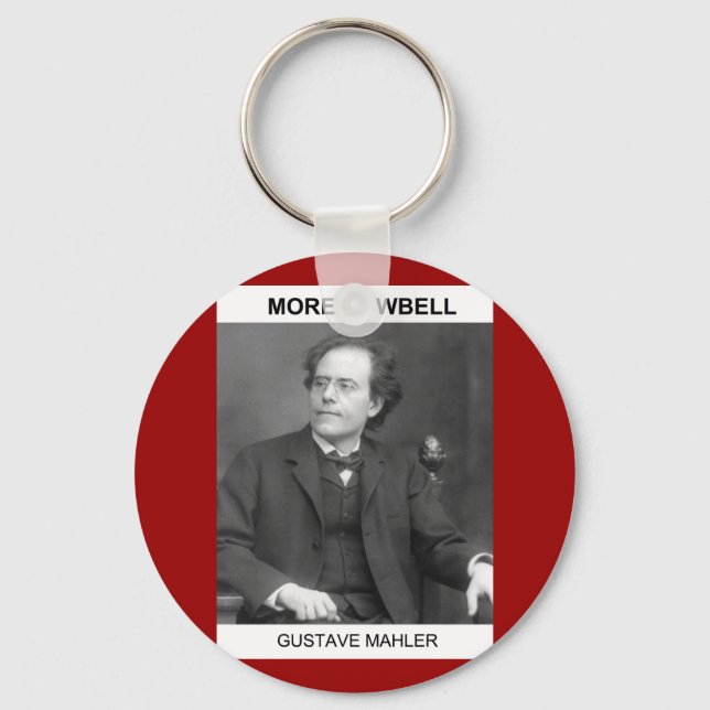 Mahler More Cowbell Keychain (Front)