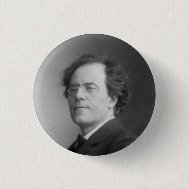 mahler pinback button (Front)