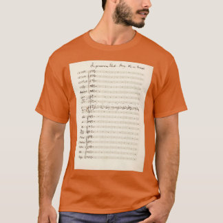 Mahler Symphony 5 Original manuscript score  T-Shirt