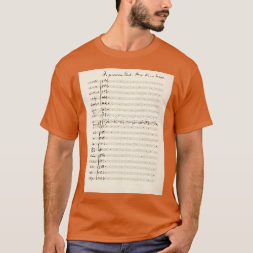 Mahler Symphony 5 Original manuscript score  T_Shirt