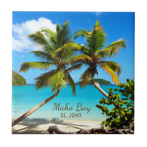 Maho Bay Beach St John Ceramic Tile Art