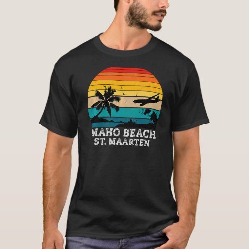Maho Beach  Caribbean Island Of St Maarten T_Shirt
