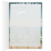 Maho Beach Saint Martin plane poster Cards (Inside (Right))