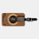 Mahogany Acoustic Guitar Personalized Luggage Tag at Zazzle