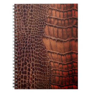 Mahogany Alligator Classic Reptile Leather (Faux) Notebook