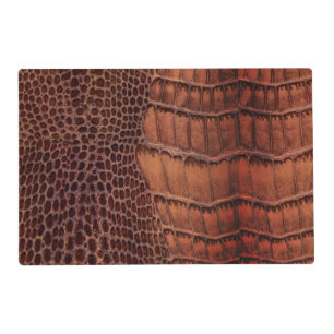 Mahogany Alligator Classic Reptile Leather (Faux) Placemat