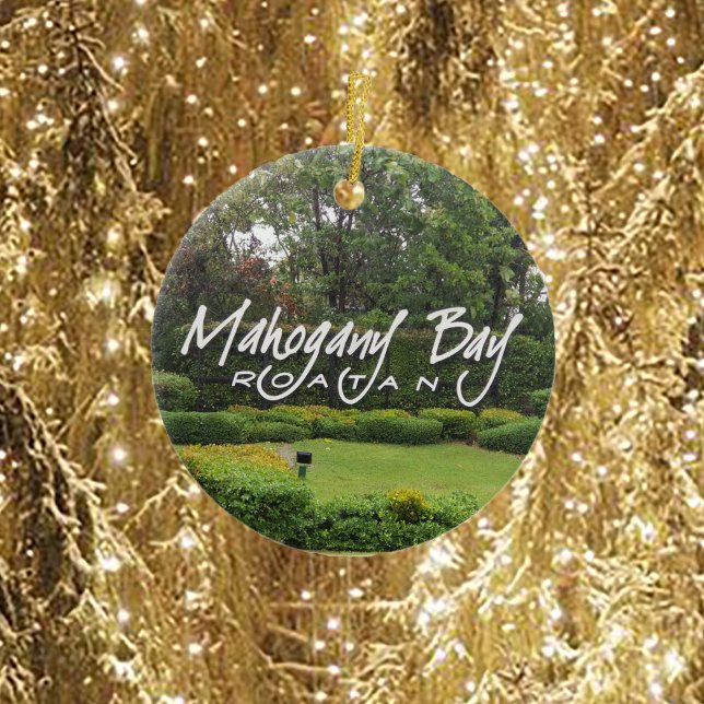 Mahogany Bay, Roatan, Honduras Ceramic Ornament (Creator Uploaded)