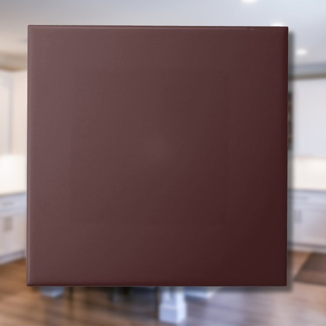 Mahogany Brown Solid Color | Classic Elegant Ceramic Tile (Creator Uploaded)