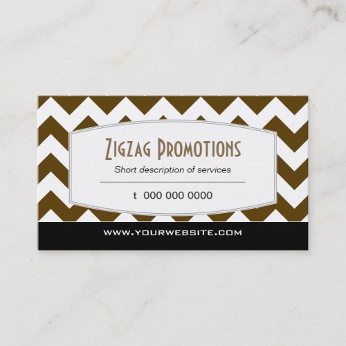 Mahogany Chevron Business Card