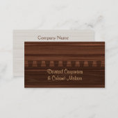 Mahogany colored dovetail joint business card (Front/Back)