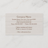 Mahogany colored dovetail joint business card (Back)