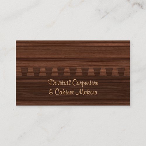 Carpentry or cabinet making business card