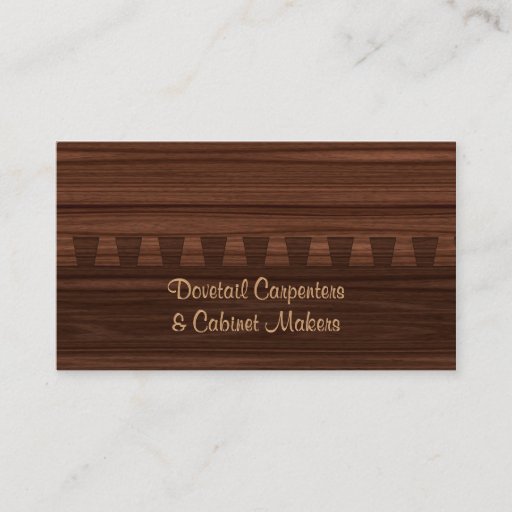 Customizable Carpentry or cabinet making business card