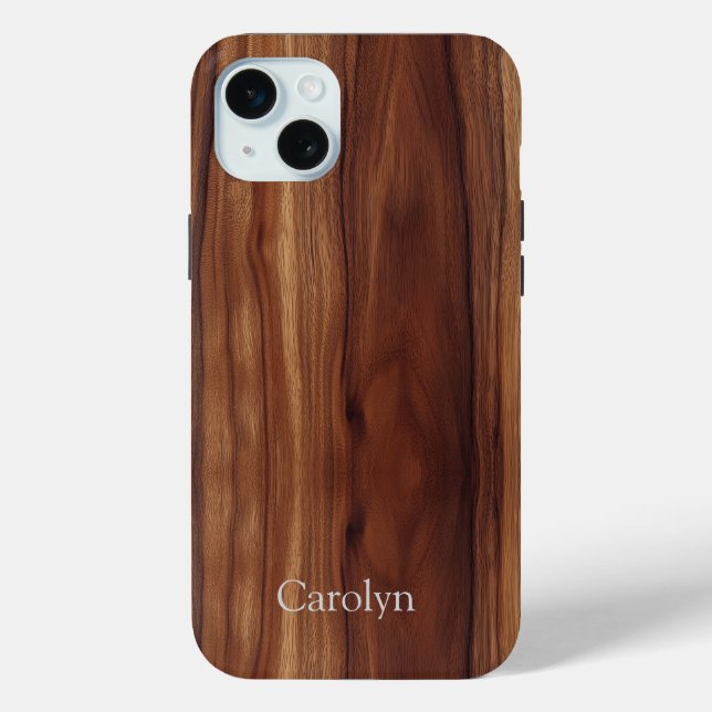 Mahogany Faux Woodgrain Customize Case-Mate iPhone Case (Back)