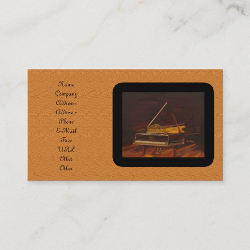 Customizable Mahogany Melody customizable business card