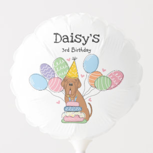 Mahogany Neapolitan Mastiff Dog Birthday Party Balloon