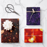 Mahogany Purple Red Love Heart Shape Wrapping Paper Sheets Mahogany Purple Red Love Heart Shape Wrapping Paper Sheets