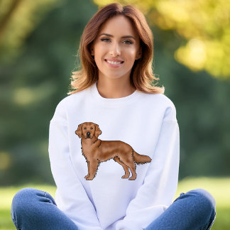 Mahogany Red Golden Retriever Cute Cartoon Dog Sweatshirt