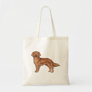 Mahogany Red Golden Retriever Cute Cartoon Dog Tote Bag