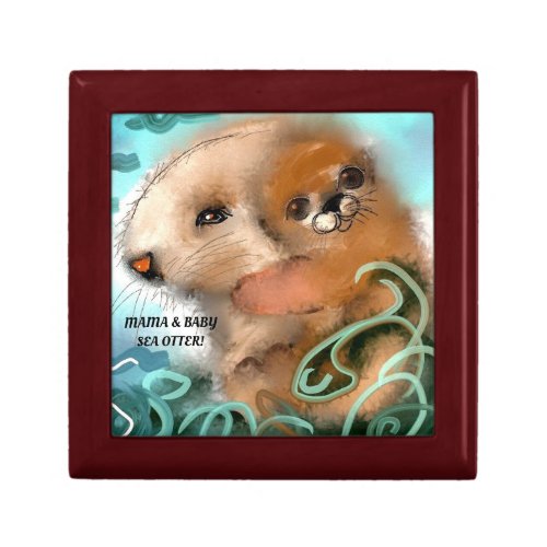 Mahogany Sea Otters Artwork Gift Box