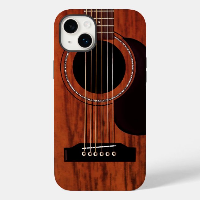 Mahogany Top Acoustic Guitar Case-Mate iPhone Case (Back)