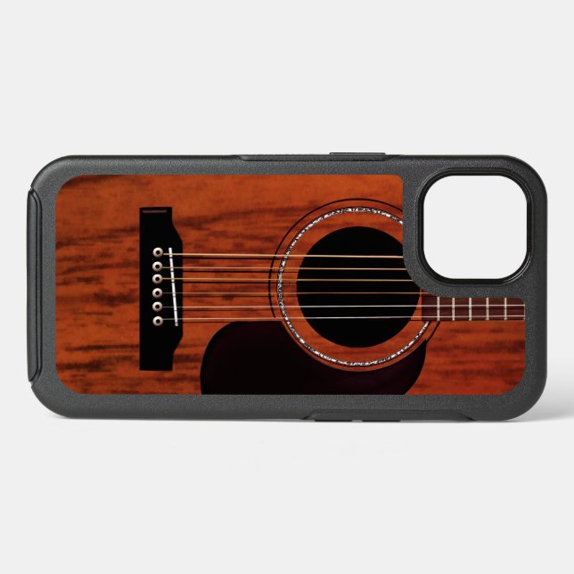 Mahogany Top Acoustic Guitar Otterbox iPhone Case (Back Horizontal)