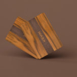 Mahogany Wood And Leather Texture Monogram Poker Cards<br><div class="desc">Luxury mahogany wood texture and a brown leather texture stripe with a custom name.</div>