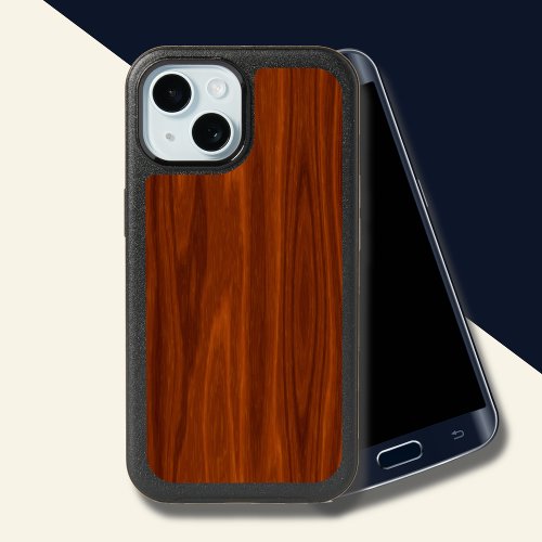 Mahogany Wood Pattern iPhone 15 Case