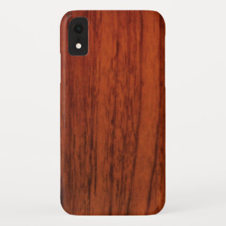 Mahogany Wood Print iPhone XR Case