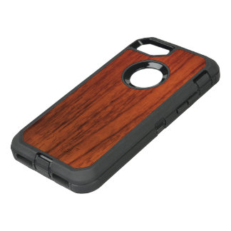 Mahogany Wood Print OtterBox Defender iPhone SE/8/7 Case