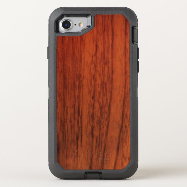 Mahogany Wood Print Otterbox iPhone Case (Back)