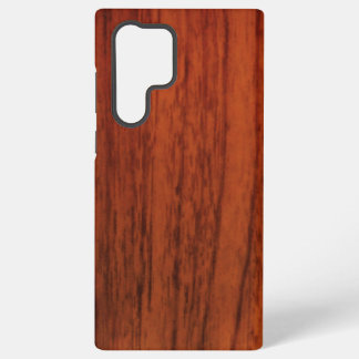 Mahogany Wood Print Samsung Galaxy S22 Ultra Case