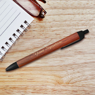 Mahogany Wood Print Signature Pen