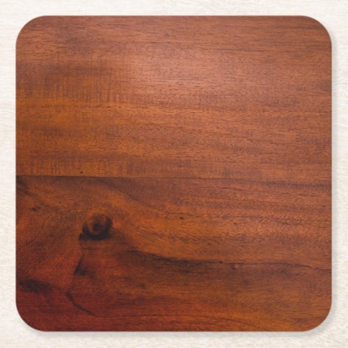 Mahogany Wood Surface Square Paper Coaster